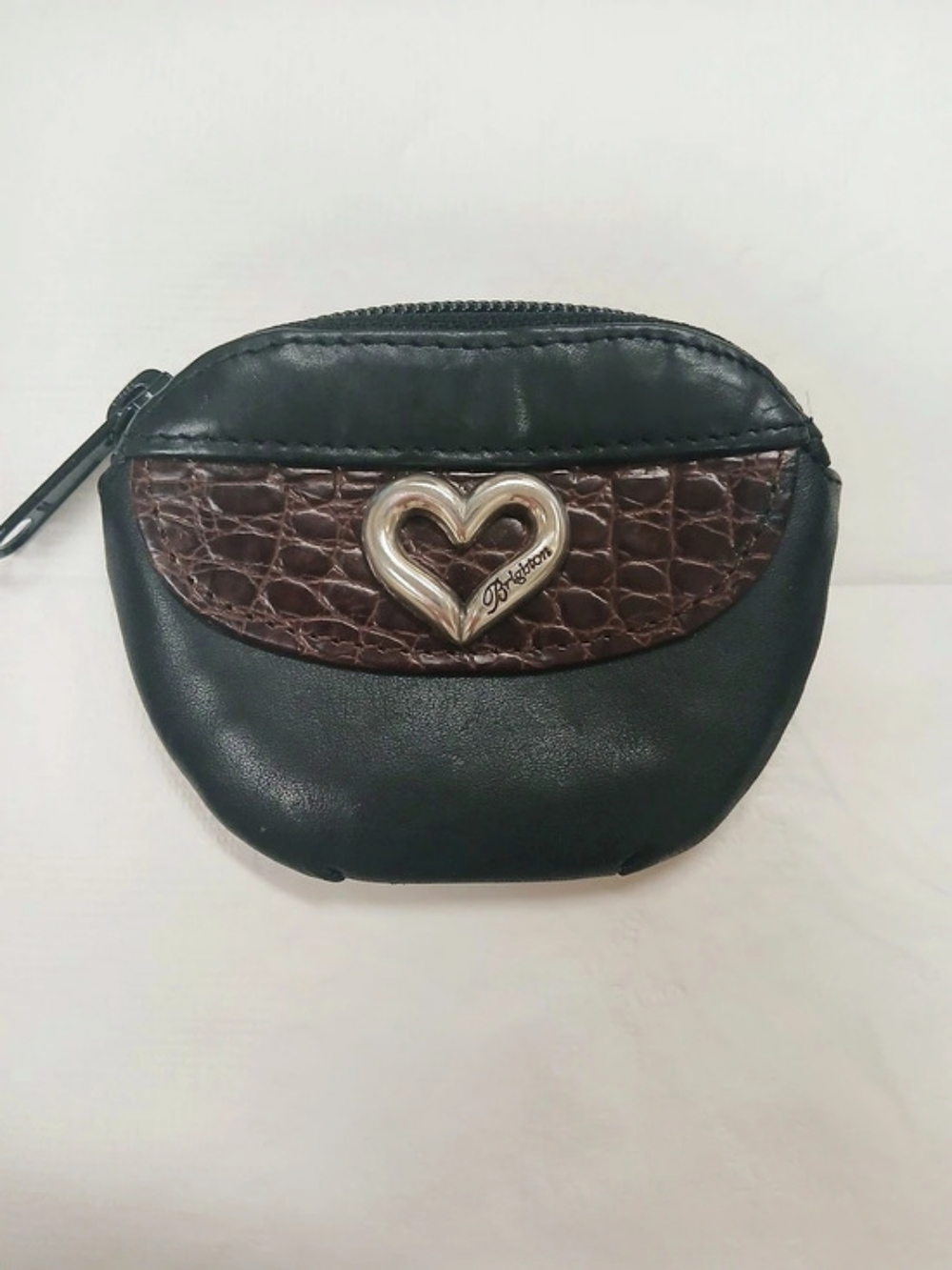 Brighton Heart Accent Cosmetic Pouch in Black & Brown